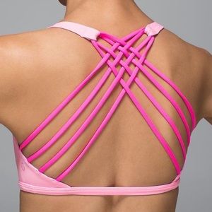 {LULULEMON } Free To Be Wild Bra Vintage Pink 6